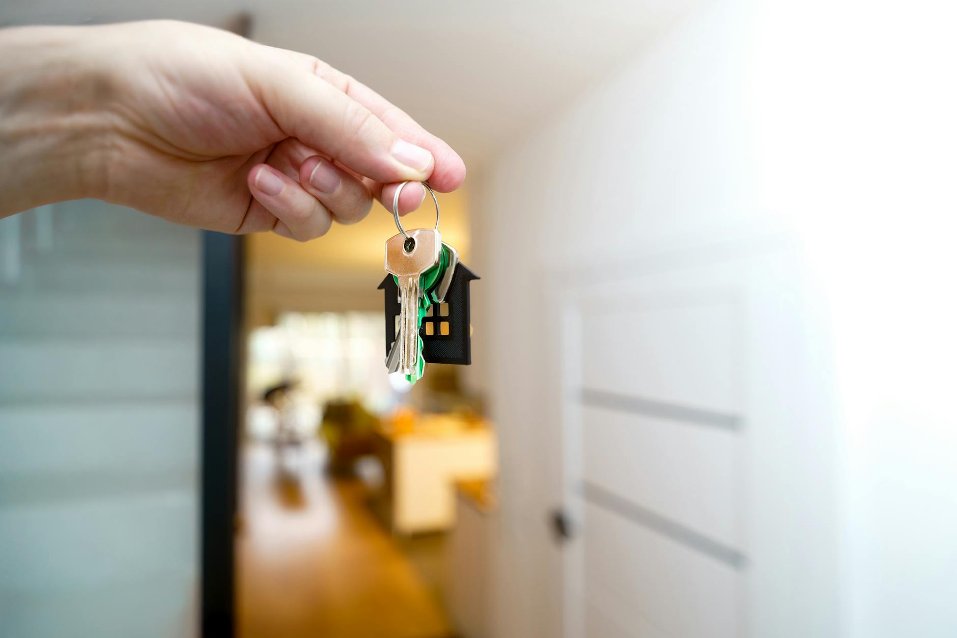 real estate agent holding new home keys